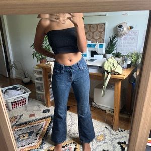 low rise bootcut jeans